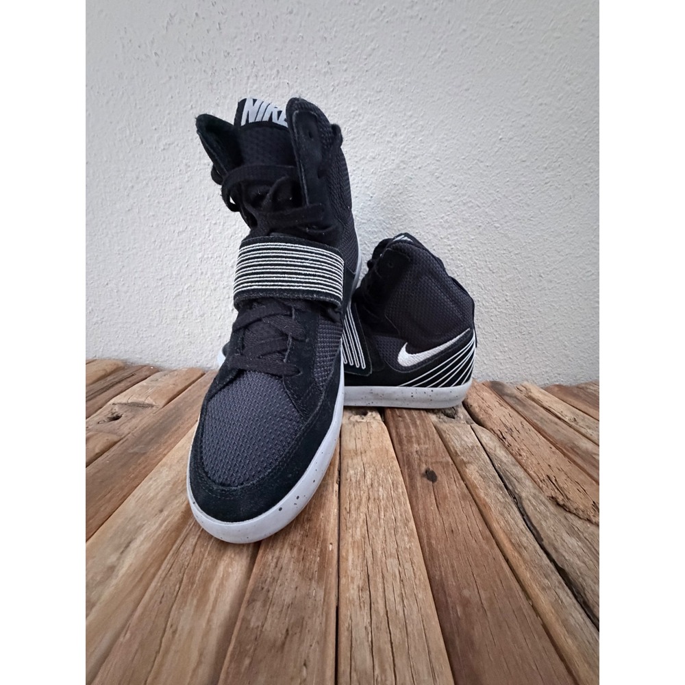 Nike Flystepper 2K3 Size 10 Black White High Top Strap Sneakers 644576-003